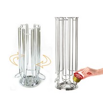 디스펜서 고정형(40) 회전형(28) /카피탈리 캡슐커피/치보 에카페 깔리아리 로베르즈 CBTL, 회전형(28캡슐_철제크롬도금)