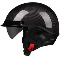반모헬멧 바이크헬멧 소두핏 클래식 레트로 DOT Carbonfiber 오토바이 독일 Casco 일본식 모토 오픈 하프 페이스 헬기 바이커 파일럿 맨, 54.b14 - L