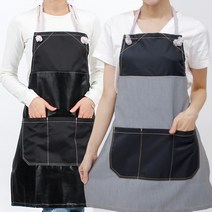 DLA63 두꺼운 카페 공방 작업 목공 배색 앞치마, DLA63 블랙레자