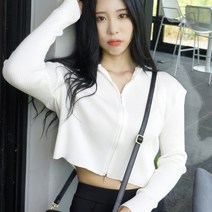 도앙뜨 이중지퍼 크롭 후드집업