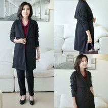 J31079 루이 이중커버 스판롱자켓엄마옷중년여성옷