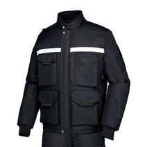 [워크앤스타일] 겨울 오토바이 패딩 상의 다용도포켓 안전반사띠, L