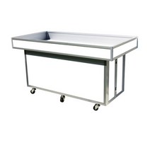 [국내산] 사각매대 SM-700 / 백색 / 접이식, [5자]W1500*D730*H820, [5자]전면