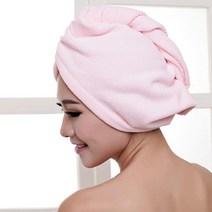 마이크로 화이버 샤워 후 헤어 드라이어 랩 레이디스 타올 퀵 드라이 헤어 모자 캡 터번 헤드 랩 여성용 여성용 목욕 도구 1pcs, pink 60x25cm, 분홍색