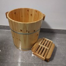 족욕 효과 습식 족욕기 각탕기 편백나무 발 대야 바구니 나무 미니 족욕통 족욕탕 원목, 목재 배럴 벨트 마사지 벤치