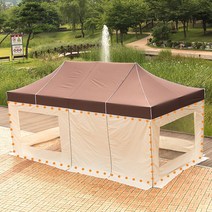 프리미엄 캐노피 천막 3X6 벽면 바람막이 창문 가림막, 러브아인 P민자4벽면 3X6_화이트