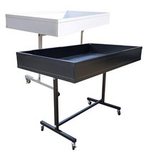 심플매대 옷가게 행사용 알루미늄 매대, 70-2 심플매대, 브레이크4개, 흑색