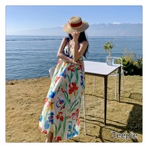 티피/Teepie 해변 바캉스 비치 원피스 여성 여름 프린트 나시 원피스