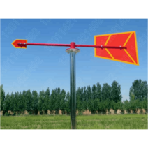 기상관측 풍향기 풍향계 깃발 바람방향 바람세기 측정, 레드 반사  야광 올스테인리스 표준길이65cm