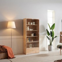 Sunshine 원목유리서랍장 술진열장 상패 트로피 전시장 진열장 유리장 700