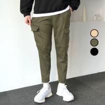 남녀공용 기모 카고 조거 팬츠 바지 빅사이즈 28-35 3컬러 (3265-1)