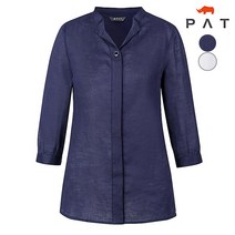 PAT 린넨 히든 버튼 블라우스 1H42564