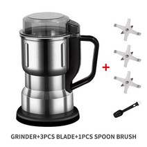 분말 소분기 자동 분쇄기 휴대용 블렌더 전기 커피 기계 전기 곡물 씨앗 밀 곡물 식품, 유형 2, 220v, 에