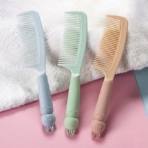 모텔 숙박업소 파스텔톤 이쁜 토끼머리빗 드라이 브러쉬 여아용 미용, 1개