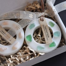 왁스타블렛 간단한선물 천연 고체 방향제 향수 섬아로마 테라피 왁스 선물 상자 틈새 수석, 포레스트 베리 캐빈(2개 밸류 팩)