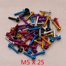 자동차 볼트 너트 범용 5MM 6MM 부품 M6 오토바이 나사 가와사키 혼다 스즈키 베 넬리 베스파 야마하 모토, 01 10 PCS black_05 M6 X 40