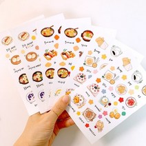 기타 바보사랑[랄라예나]DECO STICKER PACK-VER.16(음식 일러스트 칼선스티커)