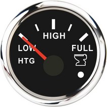 방수 52MM 게이지 알람 0-190ohm 하수/물/연료 레벨 오일 온도 전압계 압력 보트 자동차, [11] HTG gauge BS