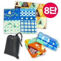 등산방석(8단)-5개+개별파우치포함(인디오캠퍼 플라워파랑) 색상랜덤