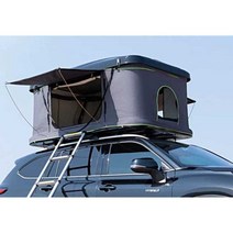 루프탑 원터치 텐트 캠핑 SUV 차량용 2-3인용 하드탑, 블랙 루프탑  그레이 천