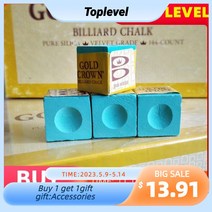 Brunswick 골든 크라운 초크 파우더 풀 큐 그린 드라이 스누커 팁 초크 당구 출입 용이 4 피스