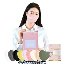 (비단꽃길) 스틸가드하이얼 KF94 새부리마스크 컬러마스크 소형 중형 대형 50매, 진핑크(코랄피치)