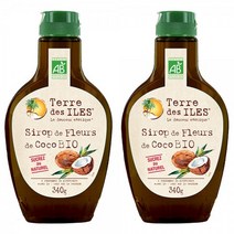 프랑스 TERRE DES ILES Coconut blossom syrup 코코넛 블라썸 시럽 비건 340g 2팩