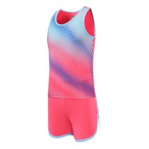 러닝복 마라톤복 트랙 및 필드 유니폼 빠른 건조 마라톤 러닝 조끼 반바지 얇은 통기성 훈련복 세트 남자 팀 스포츠 슈트, 4XL, pink Thanks