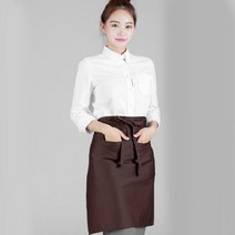 [제이케이스포츠] 면혼방 5부 앞치마 공방용 작업용 업소 주방용 인쇄, 필수선택:면혼방 5부 앞치마 / 색상:블랙