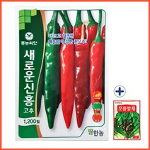 2023 고추종자 새로운신홍 1200립 고추 종자 씨 씨앗 + 모듬쌈채 1봉 농사친구, 새로운신홍1200립+모듬쌈채1봉