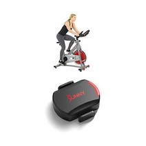 Sunny Health 피트니스 기기 장착 및 옵션 전용 SunnyFit® 앱 블루투스 연결 기능이 있는 실내 운동 자전거, Classic Bike + Cadence