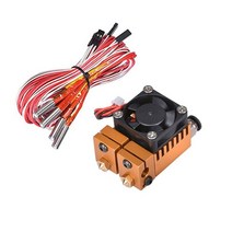 BZ 3D 2 in 2 Out 압출기 24V 40W 듀얼 컬러 올 메탈 3D Chimera Hotend 키트 멀티 압출 V6 듀얼 압출기 0.4mm/1.75mm 3D 프린터 부품.