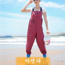 Makone 남여공용 낚시 해루질장비 가슴장화 갯벌체험옷 전신장화, 마젠타