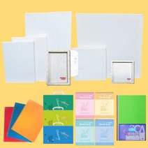미술용캔버스 명작판넬 수채화판넬, 4절하드보드지, 5매입