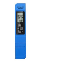 TDS EC 미터 온도 테스터 펜 물 순도 PPM 테스터용 다기능 디지털 수질 3 in 1 세트, blue no box