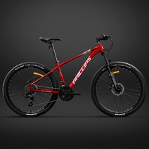 입문용 초보용 산악 자전거 MTB, 24단, 27.5인치, 플레임 레드