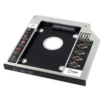 Universal 12.7/9.5/9.0mm 알루미늄 2nd Sata SSD 하드 드라이브 트레이 캐디 어댑터 인클로저, 12.7 모든 알루미늄 브래킷