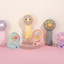 BT21 선풍기 휴대용 손선풍기 베이비 핸디팬 캐릭터 굿즈 치미 타타 망 쿠키 미니 무선 USB 충전 스트랩 시원한 귀여운 라인프렌즈 탁상용 소형 사무실 책상 스탠드형 다이소, BT21듀얼핸디팬 알제이, 듀얼핸디팬