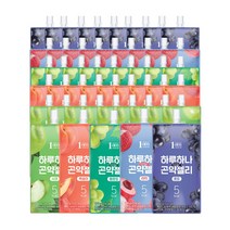1am 하루하나 곤약젤리 맛별 혼합구성 골라담기, 50개(복10+청포도10+사과10+리치10+포도10)