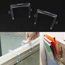 아크릴꽂이 POP꽂이 행거집게 2P 파티션 걸이 행거, 60mm