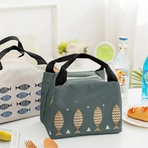 민트몰 물고기디자인 지퍼형 쿨러백 이쁜아이스박스 쿨링백, 물고기 지퍼형 그레이