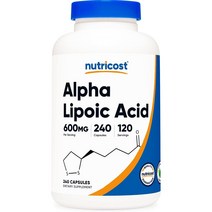 [미국 직구]뉴트리코스트 알파리포산 600mg 240캡슐 MZ156212293732, 240정, 1개