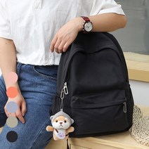 천 대학생 무지 심플 고등학생 배낭 캔버스 책가방 가벼운 백팩 기본