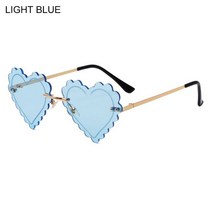 자전거고글 패션 나비 무테 선글래스 여성 2020 럭셔리 디자이너 클라우드 술 Steampunk Glasses Unique B, 29 Light Blue4