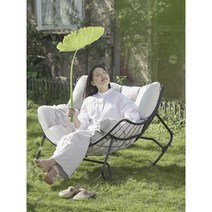 흔들의자 안락의자 레저 소파 발코니 소파 의자 홈 거실 야외 흔들 의자, (아보카도)롤링 흔들의자