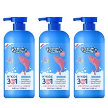 포멀비 3in1 어린이 워시 샴푸 복숭아향 1000ml X 3