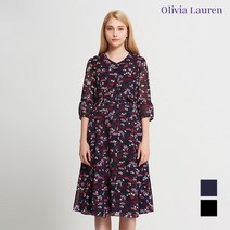 올리비아로렌 플라워 패턴 볼륨소매 원피스 VOCOAVF7311