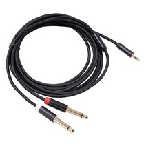 케이블 3.5mm 1/8 TRS-듀얼 6.35mm 1/4 TS Y 스플리터 케이블, 2m, 설명한대로, 알루미늄 합금