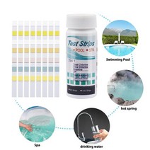 반려동물 풀테스트 수질 염소 물 경도 SPA PH 7 in 1, 02 100Pcs