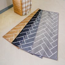 극세사 헤링본 주방매트, 그레이